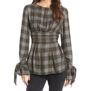 SOMETHING NAVY TREASURE & BOND Long Sleeve Top Size S (Bx 14)